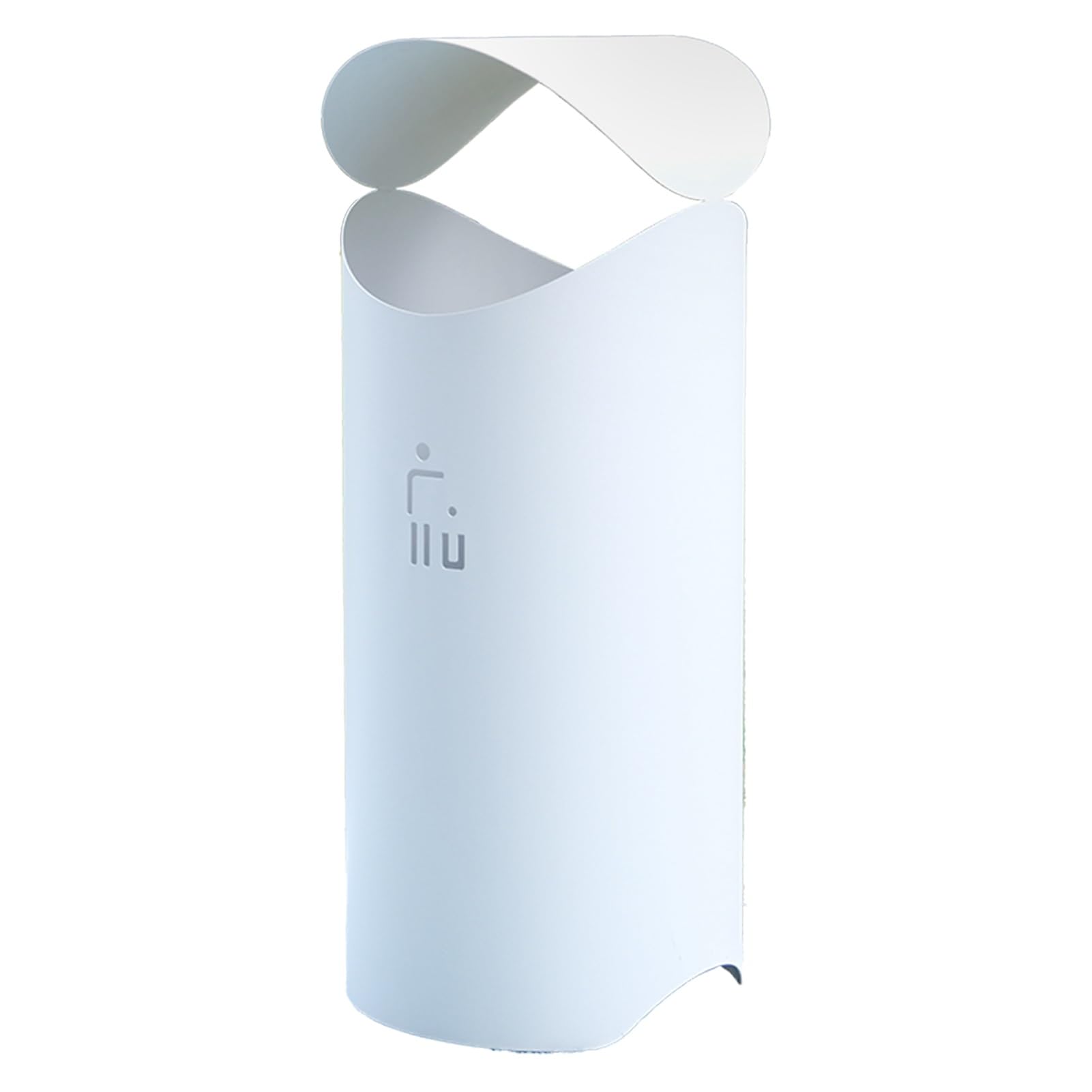 GOCHUSX Commercial Trash Can, Stainless Steel Indoor Outdoor Trash Can, Weather Outdoor Garbage Can for Home, Office, Restaurant Elevator Entrance(White)