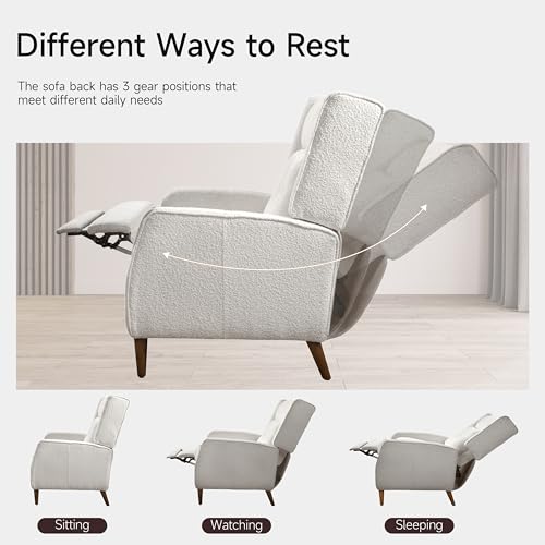 Sillón Reclinable Ajustable Blanco miniatura 6