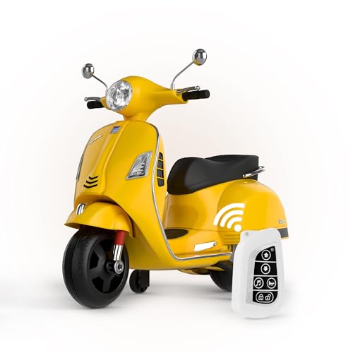 Image of KidsROAR 12V Electric Bike for Kids with Remote Control, Battery Operated Scooter Bike for Boys & Girls, Wide Seat, Music & Lights, Safe Ride-On for 2-6 Years, Manual & Remote Control (Mango)