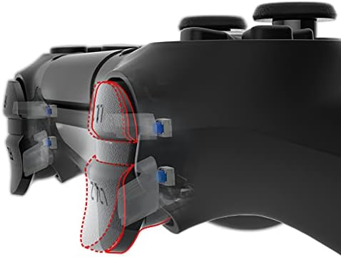 eXtremeRate Tactile Version Clicky Hair Trigger Kit for PS4 Controller CUH-ZCT2 Shoulder Buttons, Custom Tactile Bumper Trigger Buttons Mouse Click Kit for PS4 Slim Pro Controller