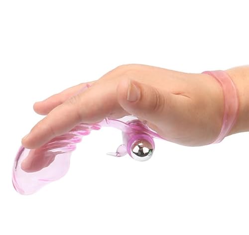 Capa para dois dedos ou Pênis com estimulador clitoniano e Vibratória com 10 vibrações