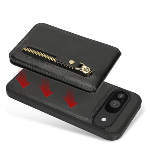 Étui pour Google Pixel 9/9 Pro portefeuille amovible et béquille de protection