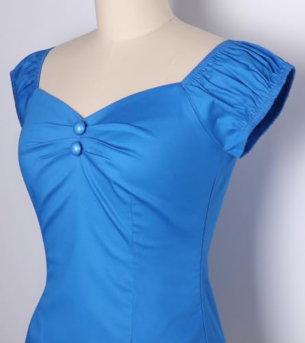 Image of YARN & INK Women's Rockabilly Tops 1950s Pinup Shirt Casual Off Shoulder Vintage Blouse