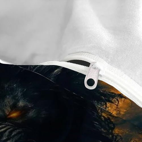Parure de lit lion 200x200 housse de couette microfibre - 5