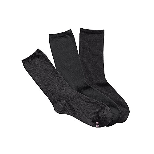 Hanes Women's ComfortSoft Extended Sizes Crew 3-Pack Black