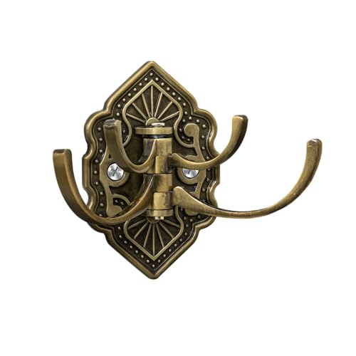 Image of Plantex Antique Robe Hook /Cloth-Towel Hanger /Door Hanger Hook /wall Hangers for Clothes /Robe Hooks for Bathroom Accessories - (Brass-Zinc)