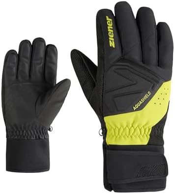 Ziener Herren GATIS-Z Ski-Handschuhe/Wintersport | wasserdicht, PFC frei, Electric Grass, 8,5, Grün