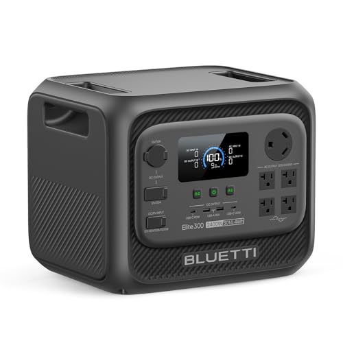 BLUETTI Elite 300 Portable Power Station, 3014Wh LiFePO4 Battery Backup for Home Power Outage, 2400W...