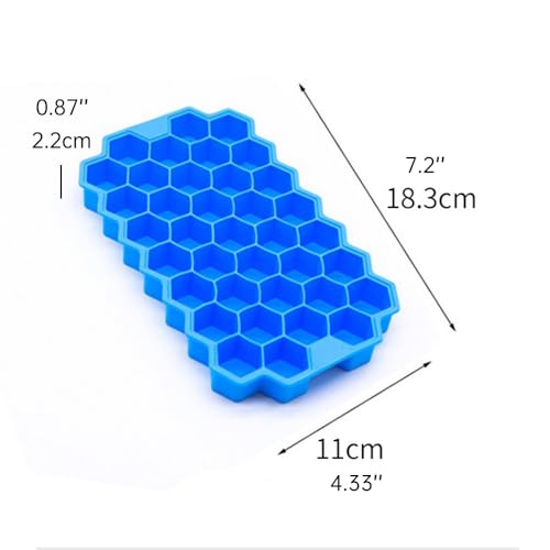 Bandejas de hielo de silicona con tapa y 37 cavidades miniatura 2