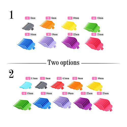 Btuty 8 PCS Guia de Máquina de Cortar Cabelo Conjunto de Pentes para Cortadores de Cabelo Wahl Limit