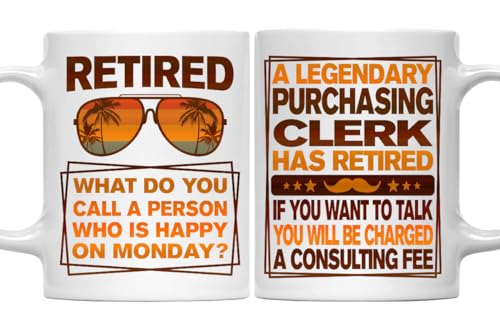 Retired Purchasing Clerk Coffee Mug, Legendary Purchasing Clerk Gift