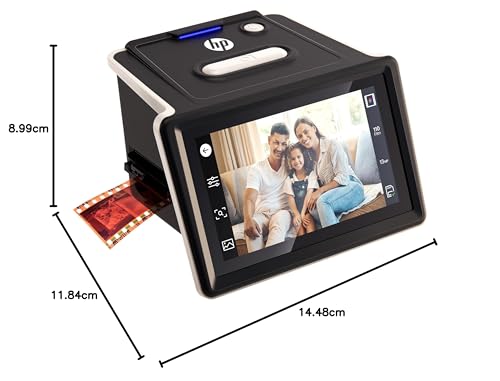 Hp Filmscan Touch Screen Scanner Per Pellicole E Diapositive Con Schermo Lcd Da 5”, Converte Rapidamente Negativi E Diapositive In Foto Jpeg Digitali Da 22MP, Compatibile Con Pellicole 135, 126 E 110 - 10