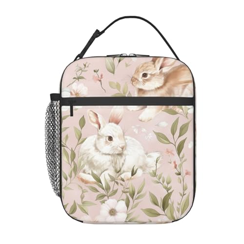VANZEV Bunny Lunch Box for Adults Women Girls Boys Kids Cute Animal Lunch Box Insulated Cooler Reusable Lunch Bag Container Gifts for Work Office Picnic Travel School