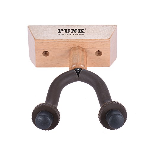 KKmoon Suporte de Parede Guitarra Gancho Titular Gancho Keeper Base De Madeira para Guitarras Elétri