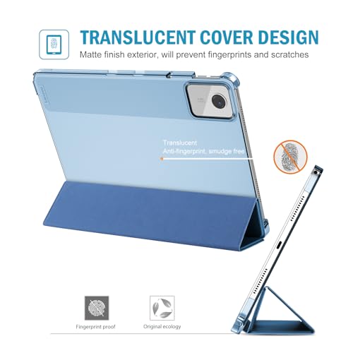 ProCase Smart Case for Lenovo Tab M11/Tab K11 LTE 11" 2024 TB330FU with Pen Holder, Slim Stand Tri-Fold Hard Shell Protective Tablet Cover Translucent Back Case Support Auto Wake/Sleep -Blue by ProCase - Used condition - Image 3