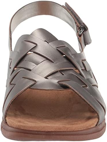 Easy Spirit Women's MARYAN Flat Sandal, Silver 060, 5.5 | Image 1
