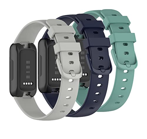 Muovrto Watch Strap for Fitbit Inspire 3, Soft Silicone Replacement Band Sport Outdoor Strap for Men and Women (L, Set 1)