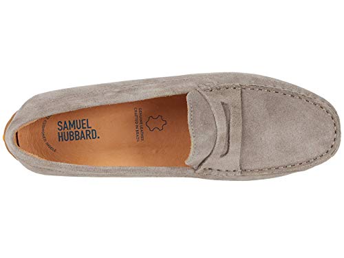 Image of Samuel Hubbard Free Spirit for Her - Loafers for Women - Suede Interior - Rubber Outsole - Penny Keeper Strap Lunar Gray Suede /Gum Sole 8 B - Medium