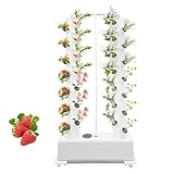kaikafei impianto idroponico verticale per giardino, kit di giardinaggio verticale da 56 piante con impianto di irrigazione automatico per crescita rapida verdure e erbe