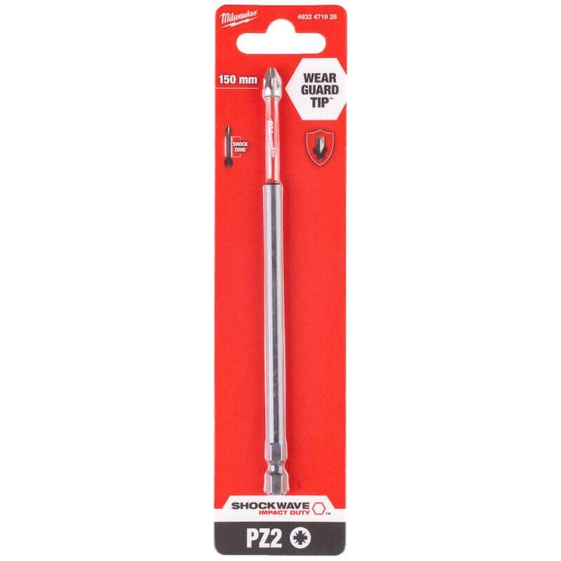 Milwaukee milw Bit PZ2 150 mm Shockwave 4932471928, Multicoloured.