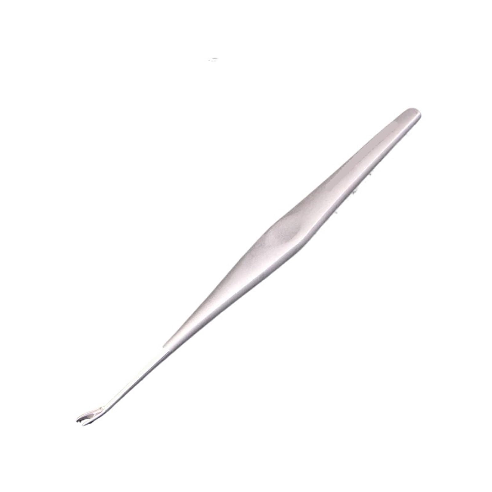 Empujador De Cuticulas Empujador de cutículas piel muerta plateado para Uñas de Pies | Herramientas profesionales de manicura de uñas con horquilla de acero inoxidable