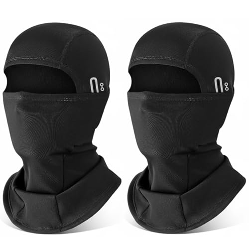 2 Piezas Pasamontañas Antiviento, Máscara de Moto, Pasamontañas Anti Viento Transpirable para Deportes al Aire Libre Bicicleta Motocicleta Snowboard Esquí Ciclismo para Otoño Invierno Hombre y Mujer