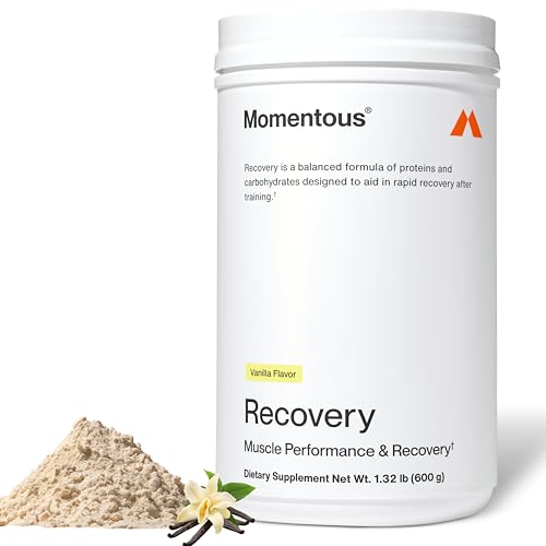 Momentous Recovery Grass-Fed Whey Protein Powder - 20 g Post-Workout Whey Isolate Protein - NSF Certified for Sport - Gluten-Free - 15 Servings - Vanilla - Package May Vary