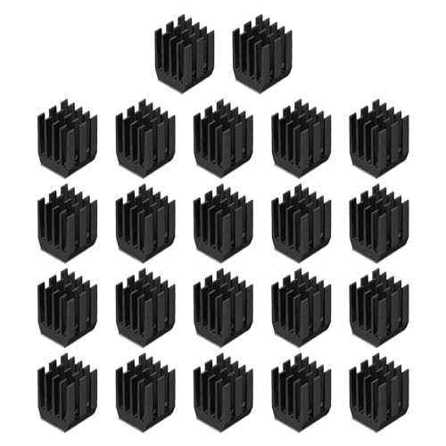 Ya en mundofriki.es: QUARKZMAN 22uds 9x9x12mm Aluminio Radiador Calor Disipador Enfriamiento con Fija Adhesiva Etiqueta para Chip CPU, Potencia Transistor, FET, IC, Potencia Amplificador, Negro
