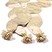 Produktbild hair2heart 50 x 0.5g Echthaar Bonding Extensions, gewellt - 40cm - #60 lichtblond