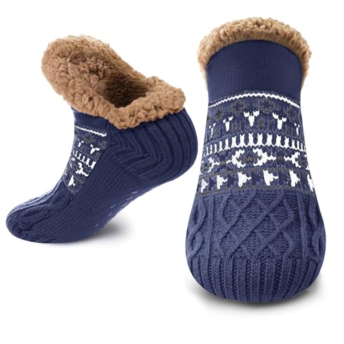 Fluffy Fuzzy Warm Slipper Socks for Women Men Thick Fleece Lined Non-Slip Socks Indoor Floor ChristmasGiftsfor women Winter super Soft Warm Cozy Grip Socks