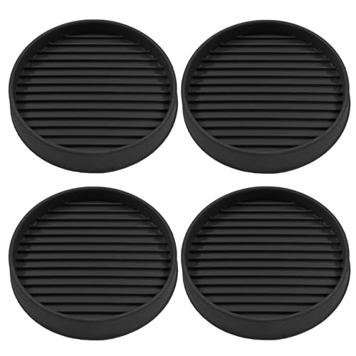 Bonsicoky 4 Pcs 2 Inch Round Rubber Furniture Caster Cups
