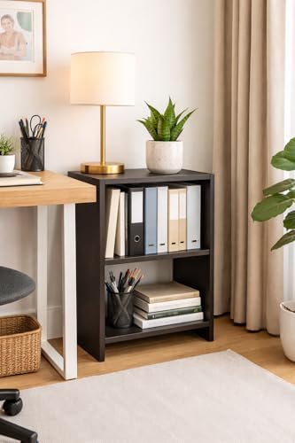 Image of Wooden Bedside Table for Bedroom with Drawer | Side Table | Nightstand End Table | Small Table with Storage | DIY | 20x16x8 Inch | Wenge