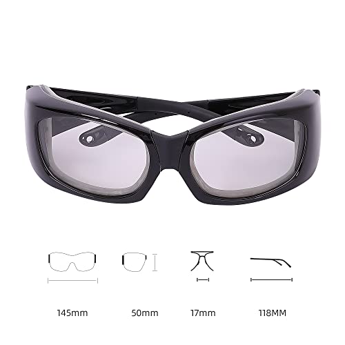 Image of Dry Eyes Relief Eyeglasses, Rectangular Polarized Sunglasses, UV Protection, Moisture Chamber Glasses for Men /Women Outdoor (Black)