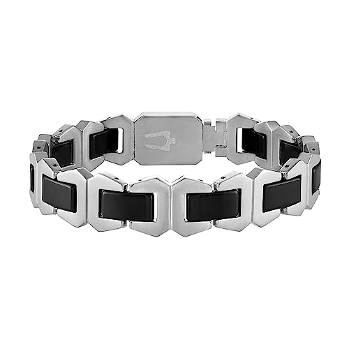 Bulova Men's Jewelry Icon Stainless Steel and Black Ceramic