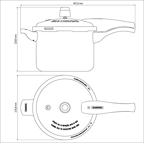 Panela de Pressão Tramontina 4,5L Vermelha