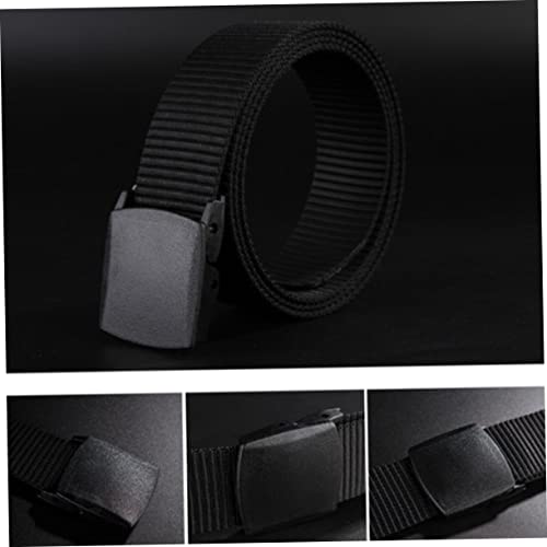 Mens Casual Canvas Web Belt with Airport Friendly Plastic Buckle Lightweight Nylon Woven Belt for Outdoor Work Military Style Moisture Wicking and2