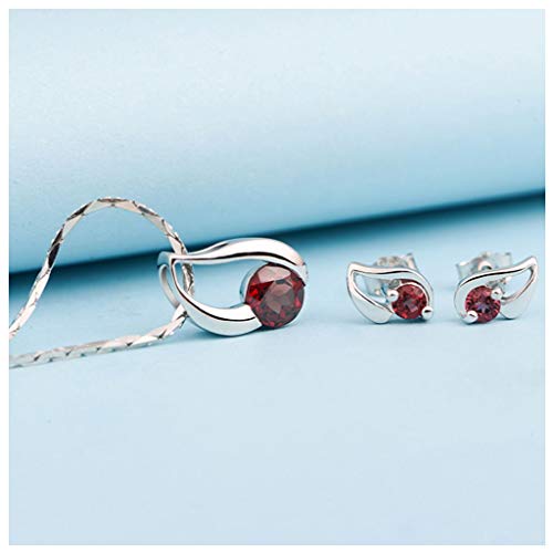 Collier et boucles d'oreilles en améthyste pour femmes, parure bijoux argent 925