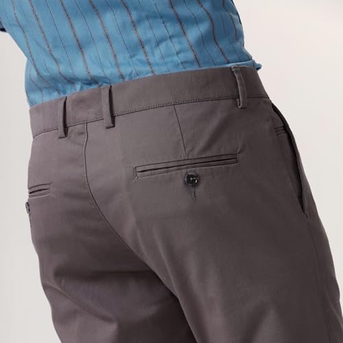 Image of BASICS Premium Cotton Stretch Formal Trousers for Men | Office Pants