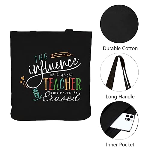 ELEGANTPARK-Teacher-Gifts-for-Women-Teacher-Bag-for-Appreciation-Week-Valentines-Day-Birthday-Graduation-Christmas-Thank-You-Black-Cotton-Canvas-Tote-Shoulder-Bag-with-Interior-Pocket ELEGANTPARK Teacher Gifts for Women Teacher Bag for Appreciation Week Valentines Day Birthday Graduation Christmas Thank You Black Cotton Canvas Tote Shoulder Bag with Interior Pocket