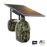 SOLIOM S600 4G LTE Cellular Security Cameras Wireless Outdoor, Solar Security Camera with Pan Tilt 360°View, 2K Full Color Night Vision, Unlimited Data Plan, PIR Motion Sensor, 2 Way Talk, Camo