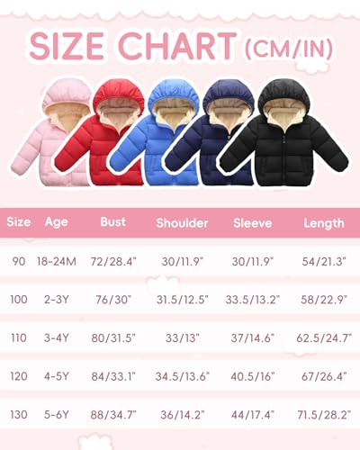 JiAmy Baby Winterjacke Jungen Mädchen Gefüttert Warm Abnehmbarer Kapuzen Steppjacke Kleinkinder Winddicht Outdoor Winter Mantel Oberbekleidung für 4-5 Jahre, Navy Blau