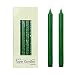 Zest Candle 12-Piece Taper Candles, 10-Inch, Hunter Green Straight