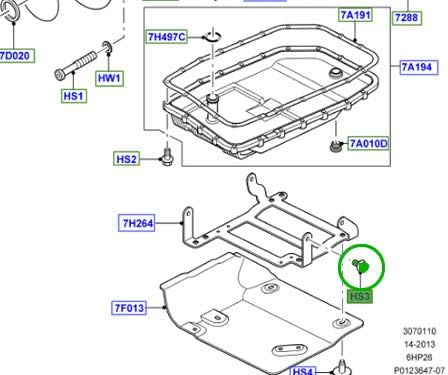 Miniatura 2 de ORIGEN LAND ROVER - Juego de 4 tornillos para cacerola Range Rover Sport LR3 FS106147