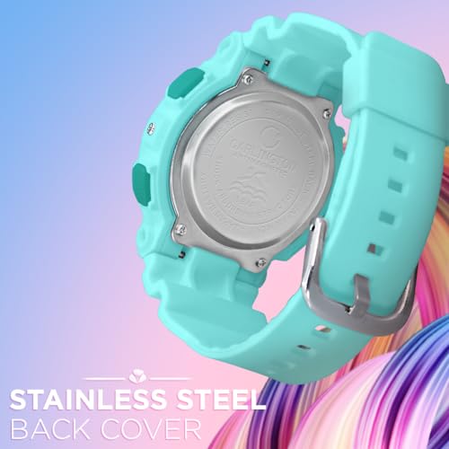 Image of Carlington Kids Digital Watch for Boys and Girls Age 3 to 14 Years Multicoloured Band with Alarm and Date Display - 9121