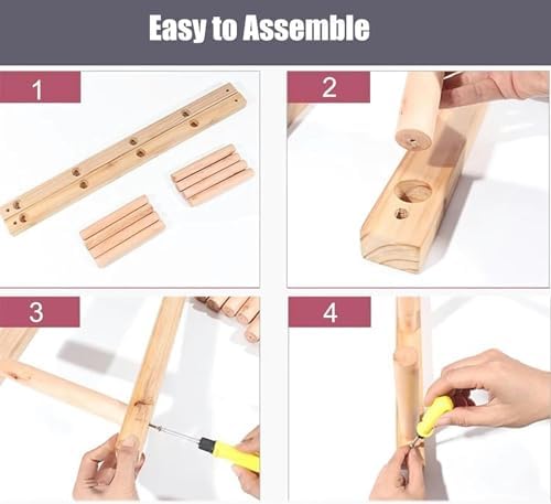 Wall-Mounted Yoga Mat & Foam Roller Rack, Wooden Storage Holder for Exercise Mats, Space-Saving Organizer for Home Gym & Fitness Class Display Stand