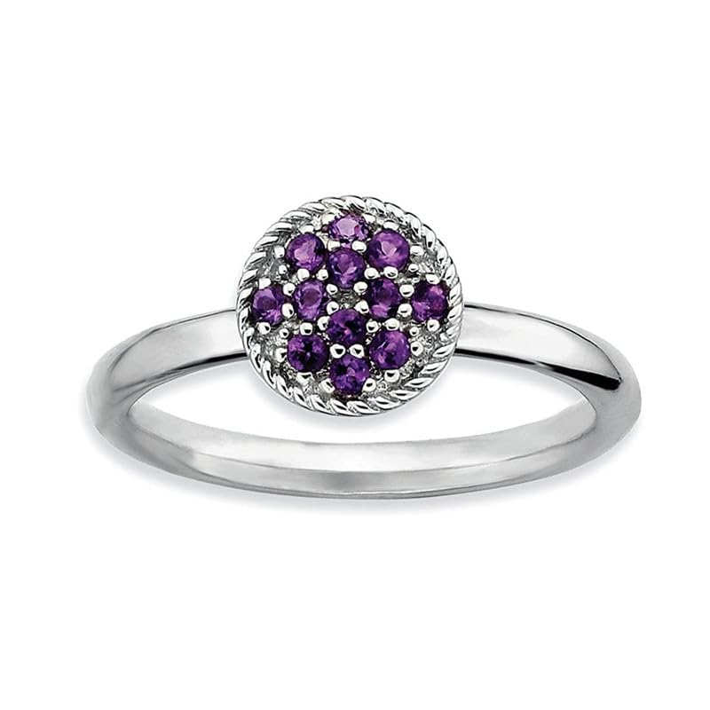 Bague améthyste argent 925 anti-ternissement pour peaux sensibles