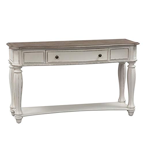 Liberty Furniture Industries Magnolia Manor Sofa Table, W52 X D18 X H30, White #TOP1