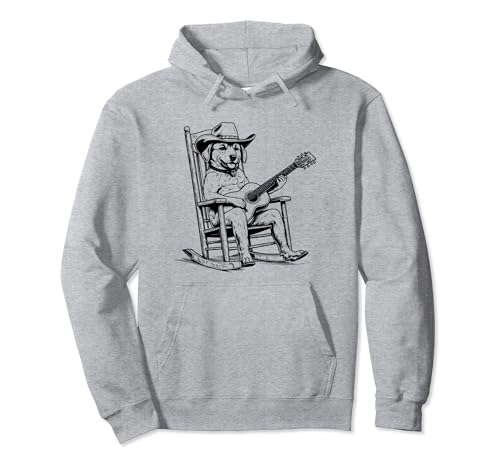 Country Dog Playing Guitarra Country Music Lover Sudadera con Capucha