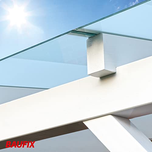 Baufix Peinture couvrante Express blanc, mate, 2.5 litres, Peinture de protection contre les intempéries, Peinture durable, pour bois, enduit, maçonnerie, meubles et palissades – vue 2