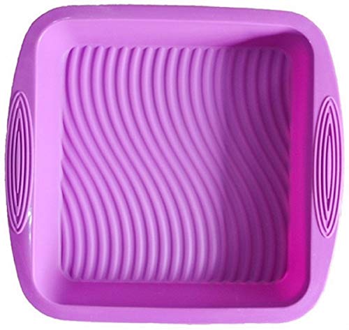 Forma Silicone Quadrada Assadeira Bolo Pudim Torta Pão Massa